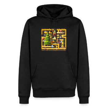 jeu d’arcade Noël - Sweat à capuche Premium bio Homme - noir - Devant - Nico (187cm)