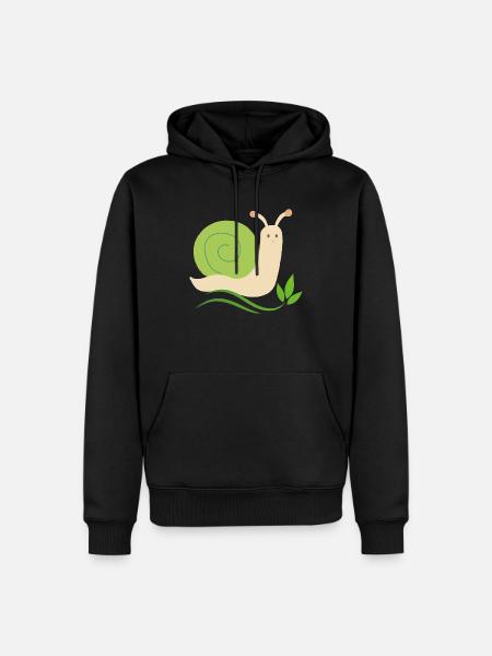 ESCARGOT - Sweat à capuche Premium bio Homme - noir