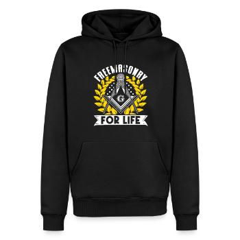 Masonic Freemasonry Fraternal - Männer Premium Bio Hoodie - Schwarz - Vorne - Nico (187cm)