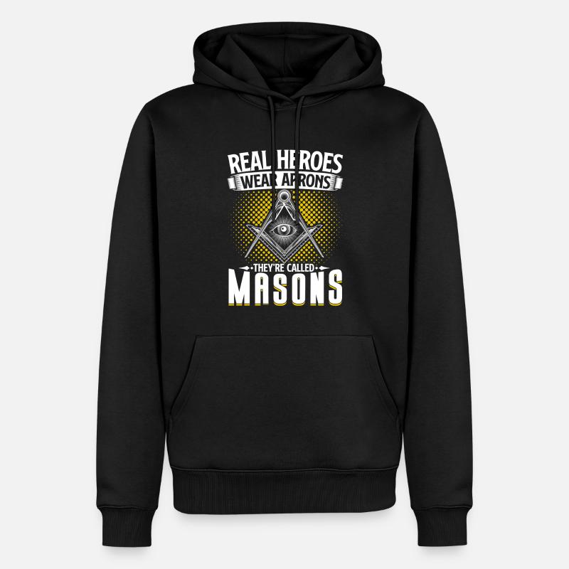 Masonic Freemasonry Fraternal - Männer Premium Bio Hoodie - Schwarz
