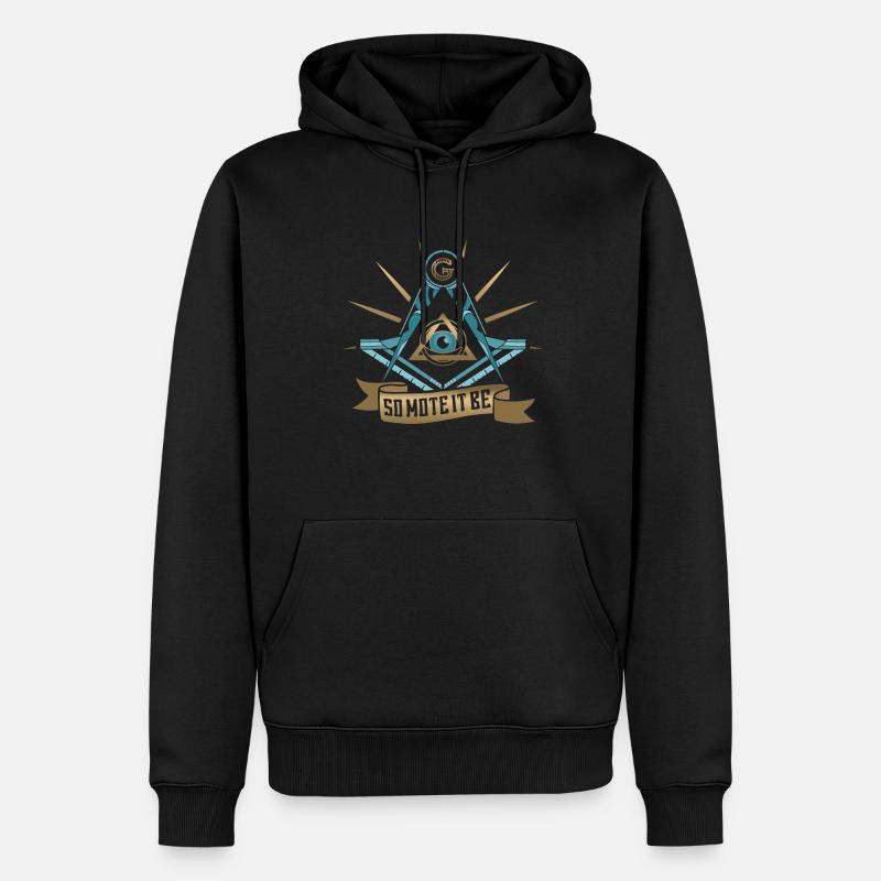 Masonic Freemasonry Fraternal - Männer Premium Bio Hoodie - Schwarz