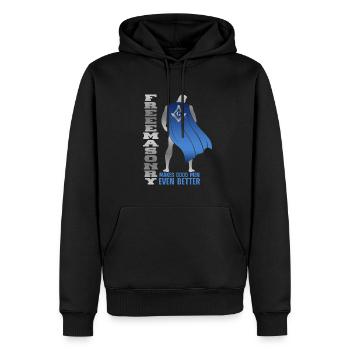 Masonic Freemasonry Fraternal - Männer Premium Bio Hoodie - Schwarz - Vorne - Nico (187cm)