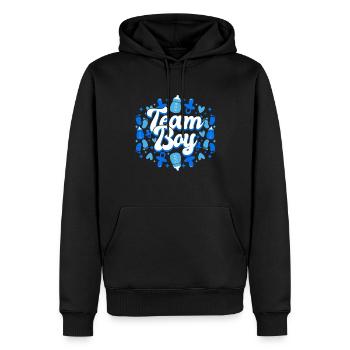 Gender Reveal Babyboy Baby Shower - Männer Premium Bio Hoodie - Schwarz - Vorne - Nico (187cm)