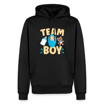 Gender Reveal Babyboy Baby Shower - Männer Premium Bio Hoodie - Schwarz - Vorne - Nico (187cm)