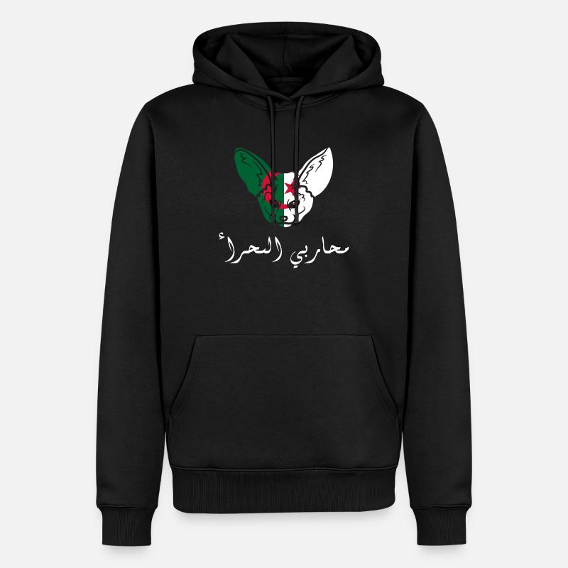Les guerriers du sahara- idée cadeau Algérie - Sweat à capuche Premium bio Homme - noir