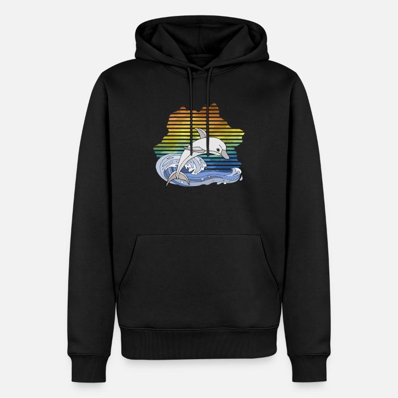 Delfin - Männer Premium Bio Hoodie - Schwarz
