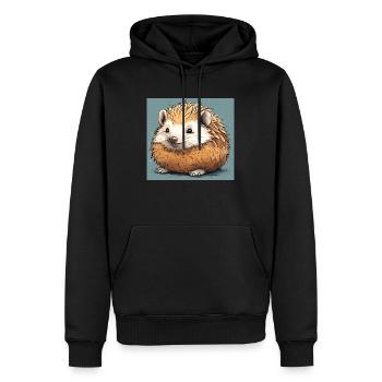 Niedlicher Igel - Männer Premium Bio Hoodie - Schwarz - Vorne - Nico (187cm)