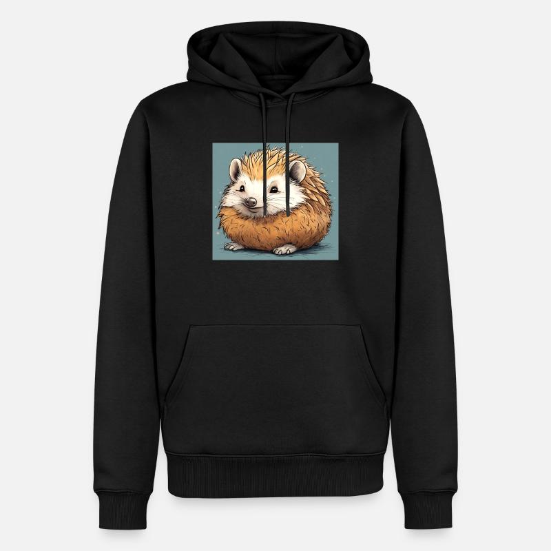 Hérisson Mignon - Sweat à capuche Premium bio Homme - noir