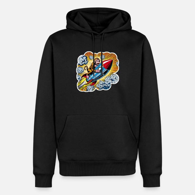 The flying ape - Männer Premium Bio Hoodie - Schwarz