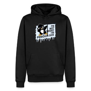 Je ne suis pas petit, je suis pingouin taille Dabbing Dab Dance - Sweat à capuche Premium bio Homme - noir - Devant - Nico (187cm)