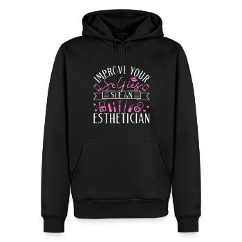 Beautician Improve Your - Männer Premium Bio Hoodie - Schwarz - Vorne - Nico (187cm)