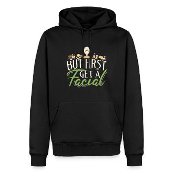 Skincare Esthetician Skin - Männer Premium Bio Hoodie - Schwarz - Vorne - Nico (187cm)