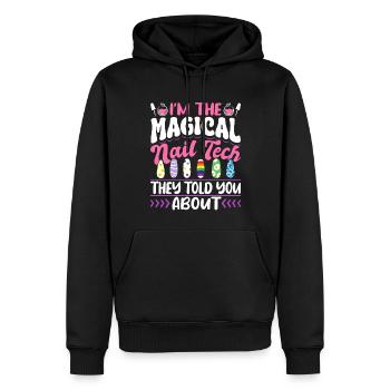 Nail Technician I'm The Magical - Männer Premium Bio Hoodie - Schwarz - Vorne - Nico (187cm)