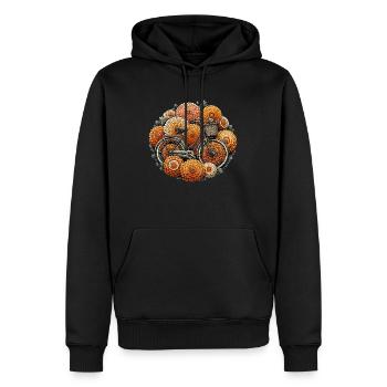 Fahrrad - Männer Premium Bio Hoodie - Schwarz - Vorne - Nico (187cm)