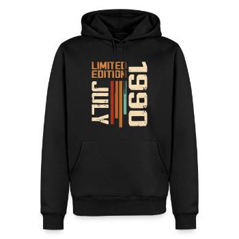 Juli 1990 Geburtstagsgeschenk 1990 Juli 1990 - Männer Premium Bio Hoodie - Schwarz - Vorne - Nico (187cm)