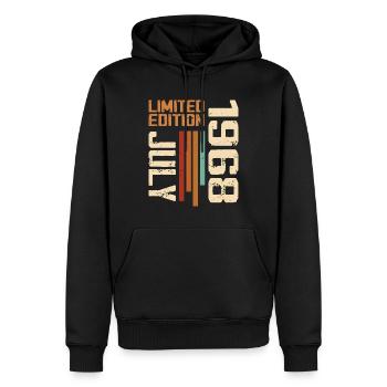 Juli 1968 Geburtstagsgeschenk 1968 Juli 1968 - Männer Premium Bio Hoodie - Schwarz - Vorne - Nico (187cm)