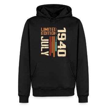 Juli 1940 Geburtstagsgeschenk 1940 Juli 1940 - Männer Premium Bio Hoodie - Schwarz - Vorne - Nico (187cm)