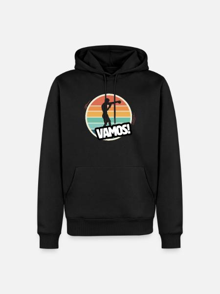 Vamos Retro Boxing - Men’s Premium Organic Hoodie - black