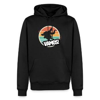 Vamos Retro Judo - Männer Premium Bio Hoodie - Schwarz - Vorne - Nico (187cm)