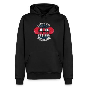 J’ai besoin d’un bon canoë Rafting Eau vive - Sweat à capuche Premium bio Homme - noir - Devant - Nico (187cm)