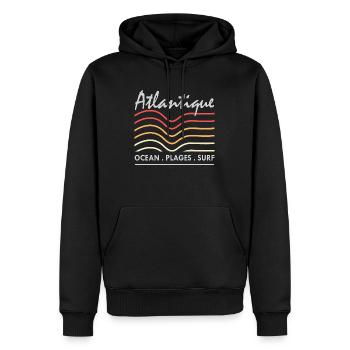 032s ATLANTIQUE3 - Sweat à capuche Premium bio Homme - noir - Devant - Nico (187cm)