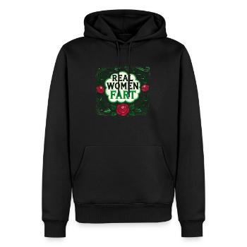 Echte Frauen furzen - Männer Premium Bio Hoodie - Schwarz - Vorne - Nico (187cm)