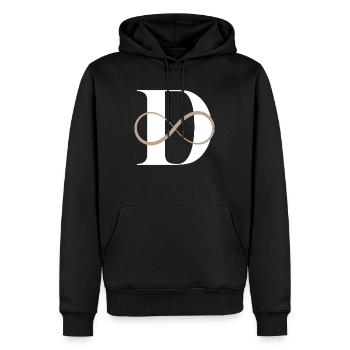 Buchstabe der Unendlichkeit - Männer Premium Bio Hoodie - Schwarz - Vorne - Nico (187cm)