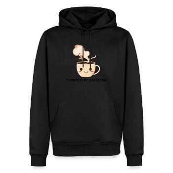 Alimenté par la caféine - Sweat à capuche Premium bio Homme - noir - Devant - Nico (187cm)