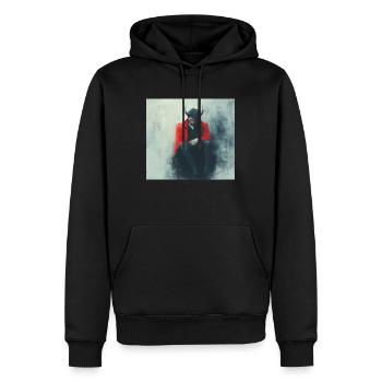 Devil - Men’s Premium Organic Hoodie - black - Front - Nico (187cm)
