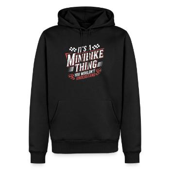 Design de -moto cool et amusant - Sweat à capuche Premium bio Homme - noir - Devant - Nico (187cm)