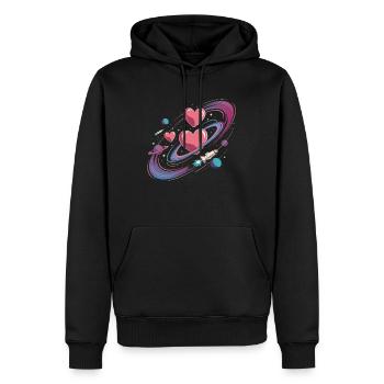 Heart of the Universe - Men’s Premium Organic Hoodie - black - Front - Nico (187cm)