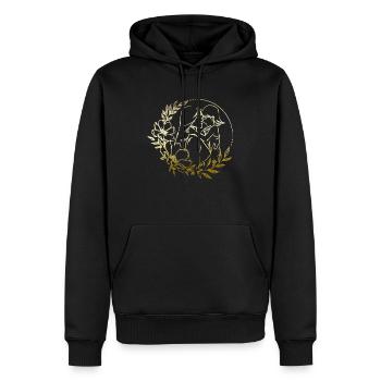 Mama liebt dich Mama Blumen Frauen Valentinstag - Männer Premium Bio Hoodie - Schwarz - Vorne - Nico (187cm)