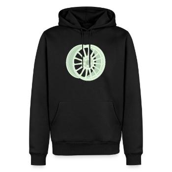 Felge - Männer Premium Bio Hoodie - Schwarz - Vorne - Nico (187cm)