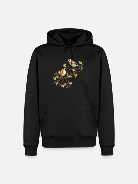 Bunte Vögel - Männer Premium Bio Hoodie - Schwarz