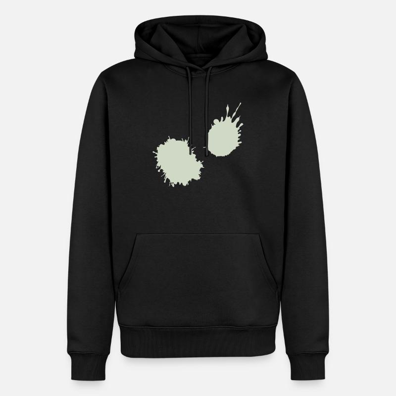 splatter farbklecks - Männer Premium Bio Hoodie - Schwarz