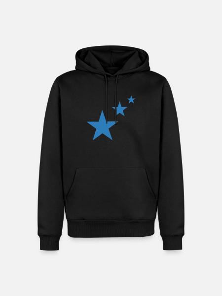 Sterne - Männer Premium Bio Hoodie - Schwarz