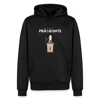 Präsidente Präsident Politiker Ente Enten Quack - Männer Premium Bio Hoodie - Schwarz - Vorne - Nico (187cm)