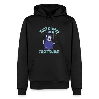 Drôle Grim Reaper Cat Costume d’Halloween - Sweat à capuche Premium bio Homme - noir - Devant - Nico (187cm)