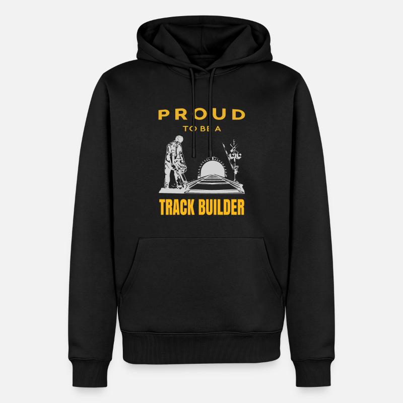 Fier constructeur de chenilles - Sweat à capuche Premium bio Homme - noir