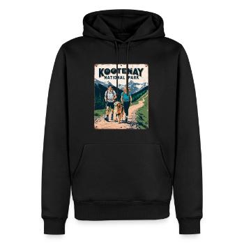 Parc national Kootenay Aventure Nature - Sweat à capuche Premium bio Homme - noir - Devant - Nico (187cm)