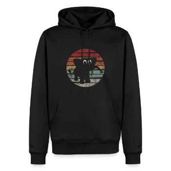 Elefanten Elefant für Kinder - Männer Premium Bio Hoodie - Schwarz - Vorne - Nico (187cm)