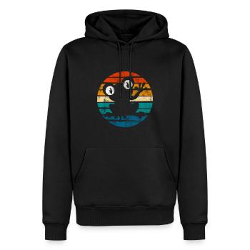 Frosch Frösche Geschenk für Kinder Lustig Witzig - Männer Premium Bio Hoodie - Schwarz - Vorne - Nico (187cm)