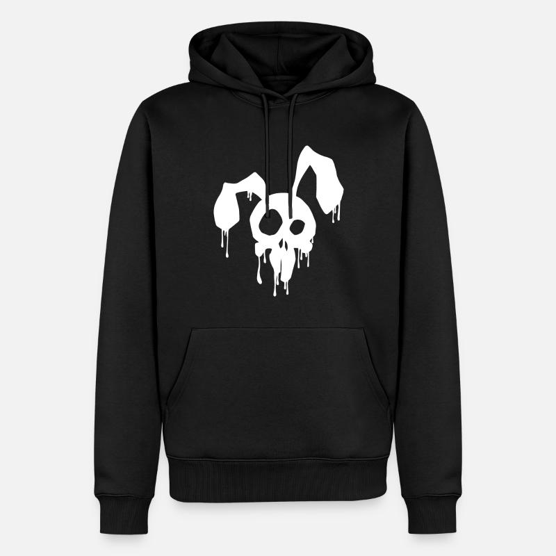 Blood rabbit - Sweat à capuche Premium bio Homme - noir
