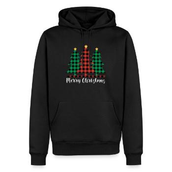 Weihnachten Christmas Vintage Heiligabend Spruch - Männer Premium Bio Hoodie - Schwarz - Vorne - Nico (187cm)