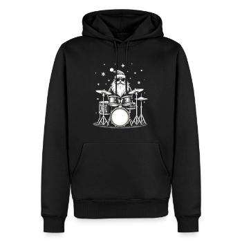 Weihnachts-Drummer - Santa's Show - Männer Premium Bio Hoodie - Schwarz - Vorne - Nico (187cm)