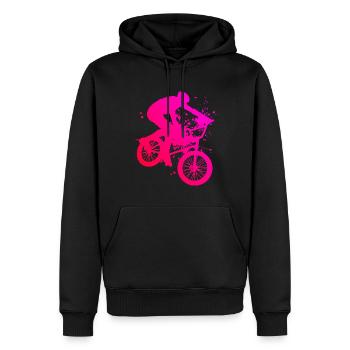 Vélo bmx bmx jeune bmx vélo vélo - Sweat à capuche Premium bio Homme - noir - Devant - Nico (187cm)
