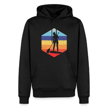 Standup Paddle Paddle Hommes - Sweat à capuche Premium bio Homme - noir - Devant - Nico (187cm)