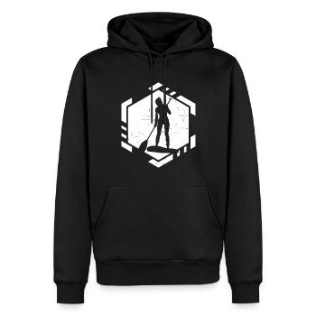 Standup Paddle Hommes Stand up Paddle Board - Sweat à capuche Premium bio Homme - noir - Devant - Nico (187cm)