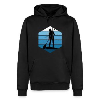 Stand up Paddle Paddle Hommes Femmes - Sweat à capuche Premium bio Homme - noir - Devant - Nico (187cm)