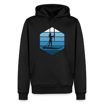 Standup Paddleboard Standup Paddling Stand up Padd - Männer Premium Bio Hoodie - Schwarz - Vorne - Nico (187cm)